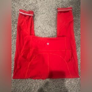 Red lululemon crop 23” leggings
